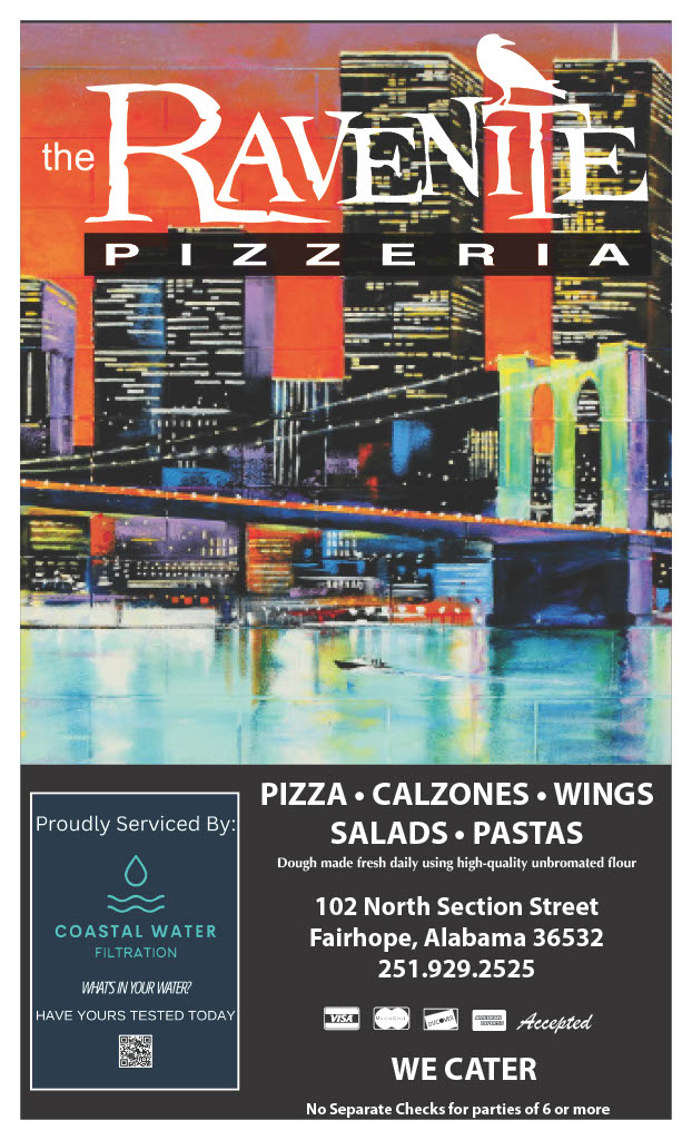 Cover page of the menu for The Ravenite Pizzeria